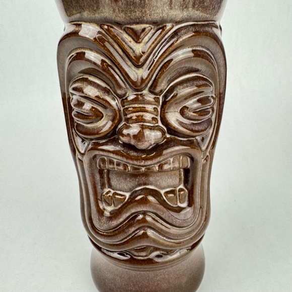 RARE Munktiki EEK Vintage Tiki Mug 7” Brown Drip Glaze 2001 #80 Paul Nielsen - Picture 8 of 10